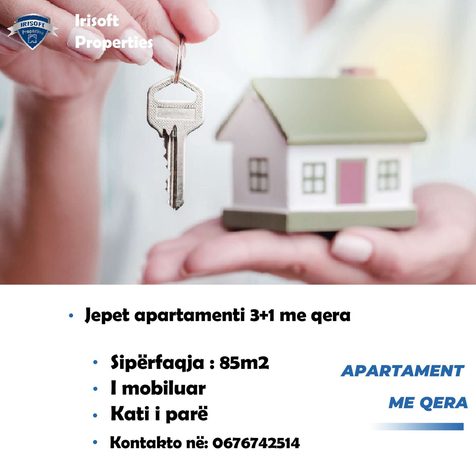 Jepet apartament me qera 3+1