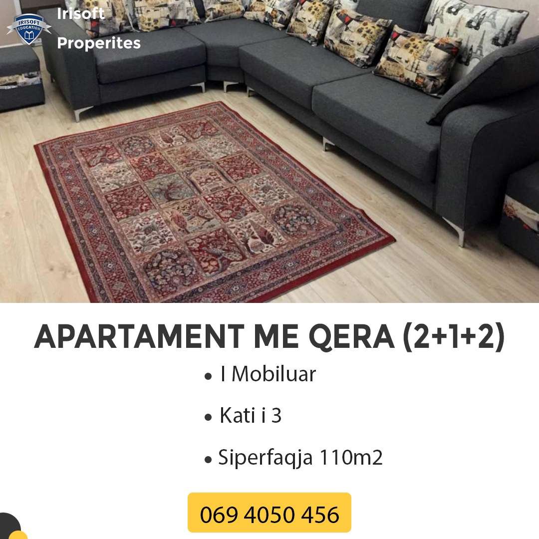 Jepet apartament me qera 2+1+2