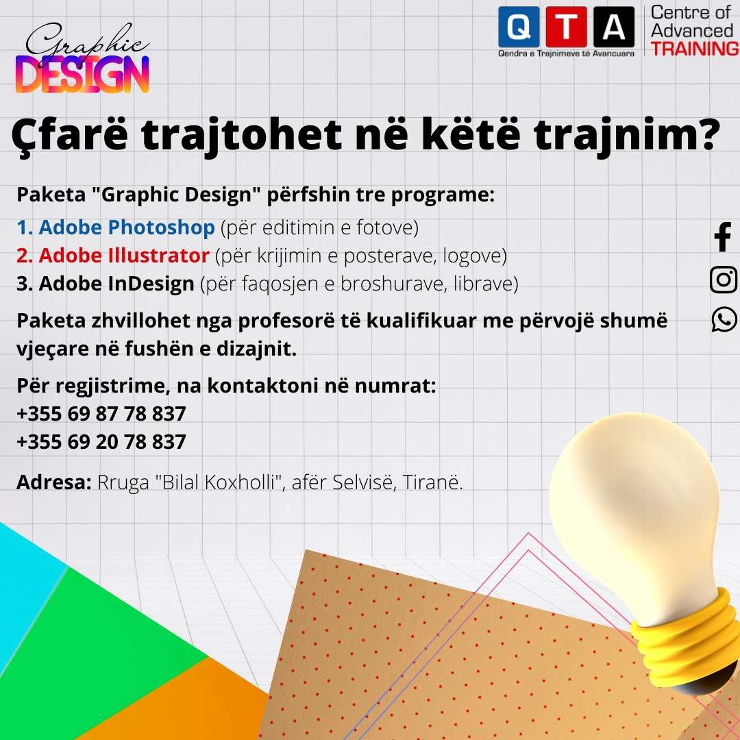 QTA  Trajnim profesional ne Graphic Design